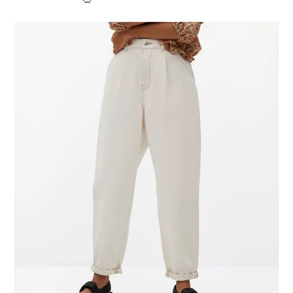 Mango Dart Slouchy jeans, Cream color, Size 26